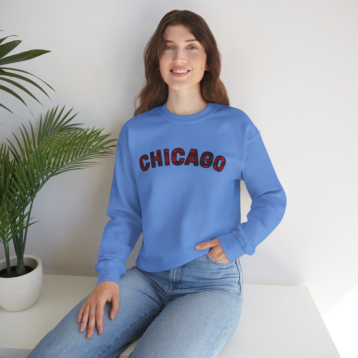 Plaid Chicago Sweatshirt - Unisex