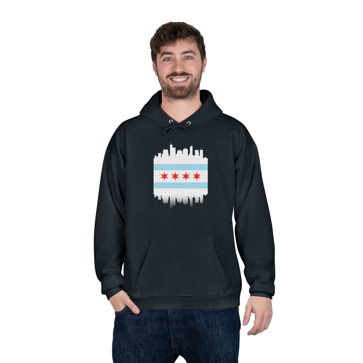 Chicago Flag Skyline Hoodie - Unisex