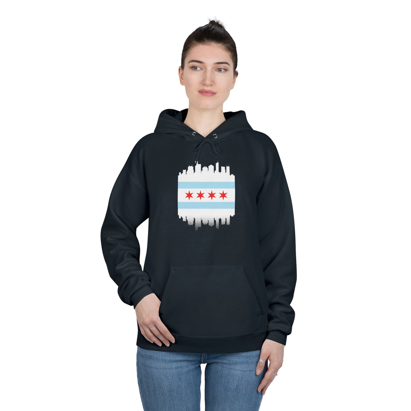 Chicago Flag Skyline Hoodie - Unisex