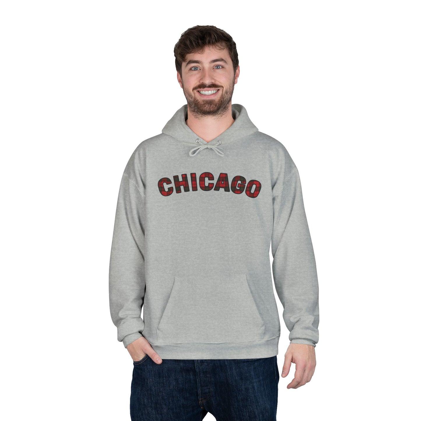 Plaid Chicago Hoodie - Unisex