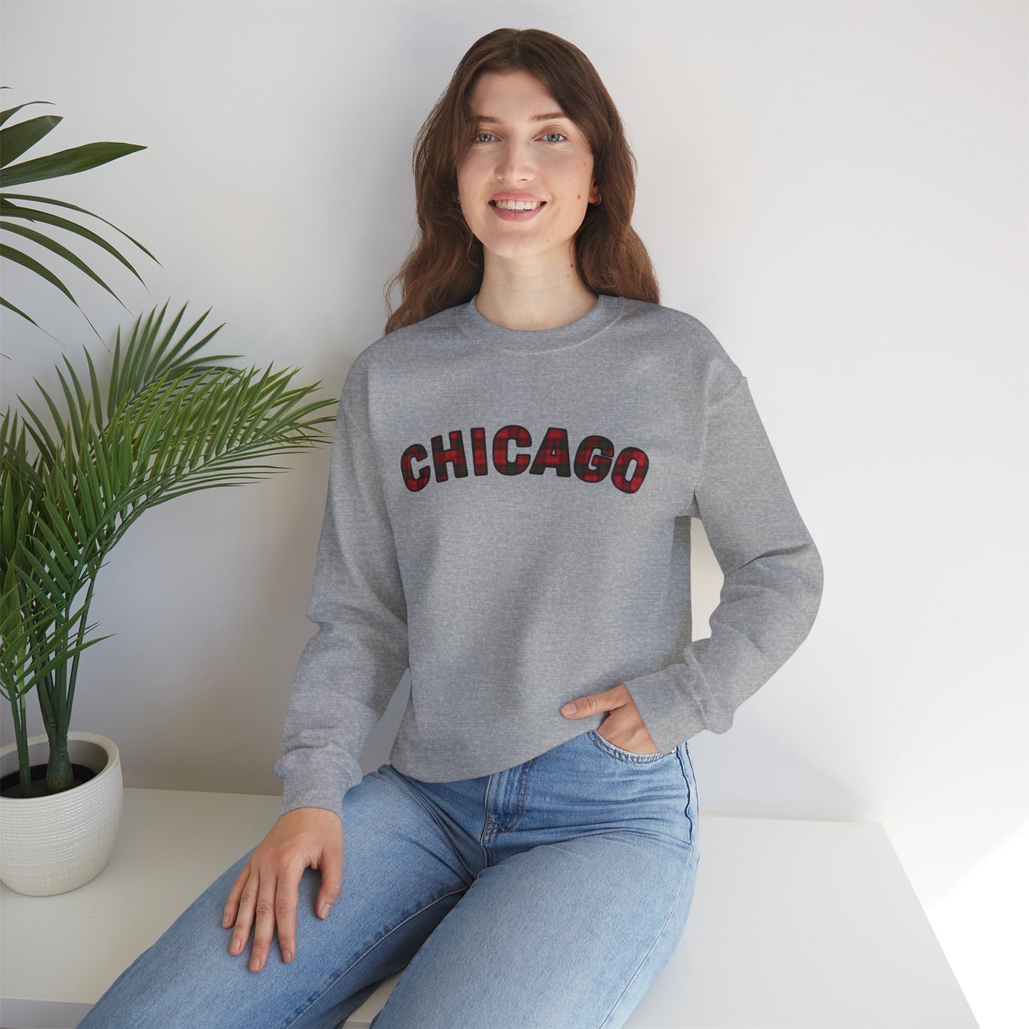 Plaid Chicago Sweatshirt - Unisex
