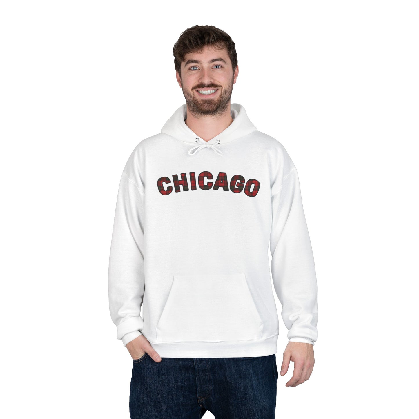 Plaid Chicago Hoodie - Unisex