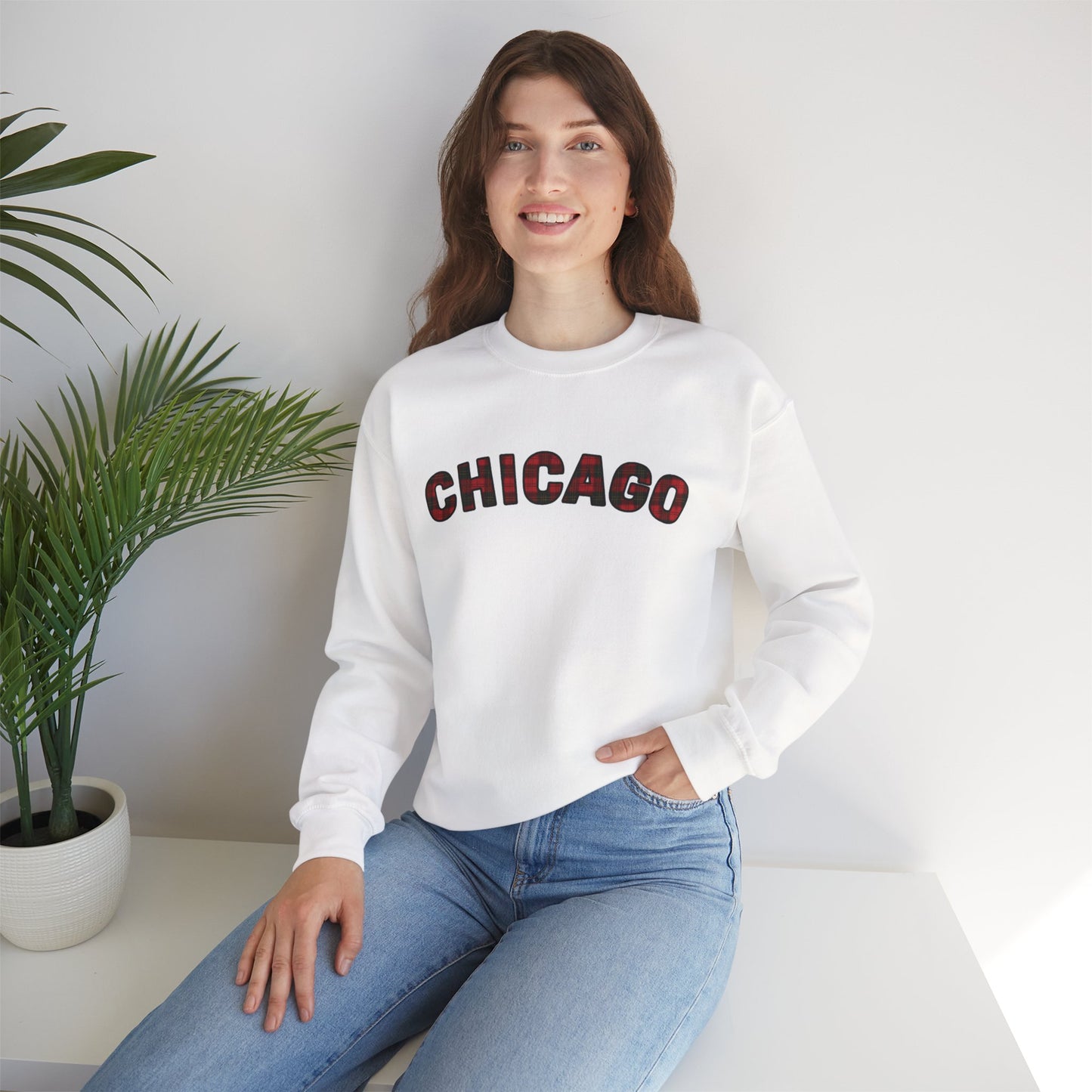 Plaid Chicago Sweatshirt - Unisex